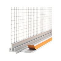 Profilo portaintonaco con fuga d'ombra e rete monopezzo