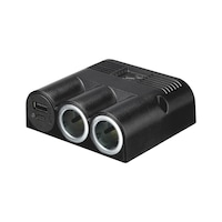 Surface-mounted socket 2-outlet with USB-C/A