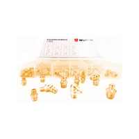 Set de graseras cincadas amarillas, 115 piezas