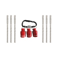 Hammer drill bit Plus Quadro-L set with bit holder