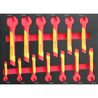 Single open-end wrnch VDE 8.4.1 set 13pc REDSTRIPE