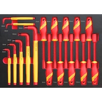 Allen key+screwdr. hex.hd VDE 8.4.1 17pc REDSTRIPE