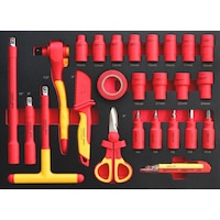 Sckt wrnch 1/2, cttr VDE set 25pcs 8.4.1 REDSTRIPE