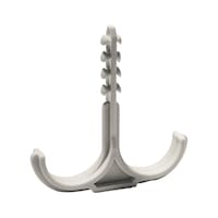 Push-fit anchor clip for double tube rigid Schnabl