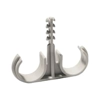 Push-fit anchor clip with pipe spacing Schnabl