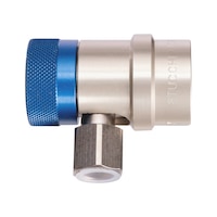 Quick-release coupling for R1234YF A/C units