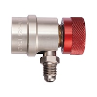 Quick-release service coupling with SAE male thread