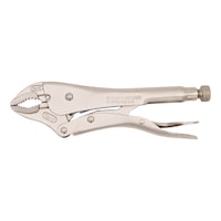 Locking pliers w. half-round jaws welded REDSTRIPE