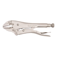 Locking pliers with straight jaws welded REDSTRIPE