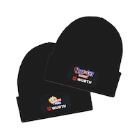 Gebreide muts met label