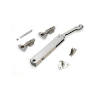 Flap lift fitting with reversible button