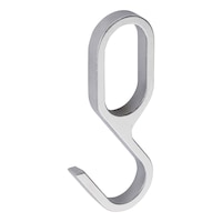Hook for wardrobe rail oval