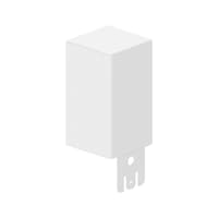 Endstück LFK MINI Stahl 9010 Weiss