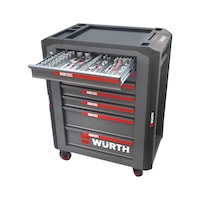 Workshop trolley assortment 8.4 PLUS 242 pieces REDSTRIPE