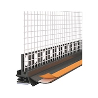 Render bead accordion with lip and mesh