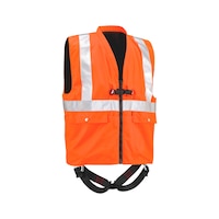 Safety harness with high-visibility vest