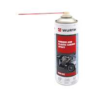 Rubber and plastic caring spray