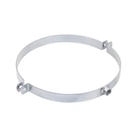 Ventilation pipe clamp without rubber, adjustable