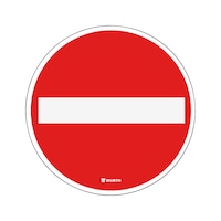 Floor sign - No entry