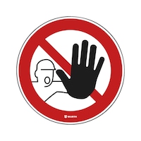 Floor sign - No unauthorised access