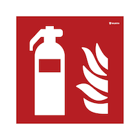 Fire extinguisher wall sign