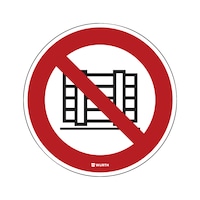 Floor sign - No parking or storage