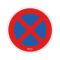 Floor sign - No parking allowed