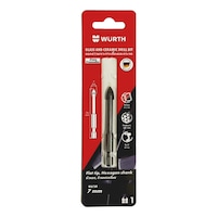 Hex shank arrow-tip tile drill bit