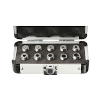 Precision collet set in aluminium case ER16 5 &micro;m, ISO 15488, DIN 6499