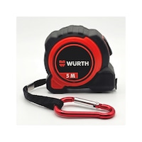Pocket tape measure with carabiner