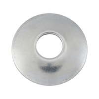 Continuous mechanical handling equipment, cupped washer DIN 15237, steel 4.6, zinc plated blue