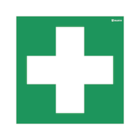 First aid cross information sign