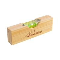 Bamboo bottle opener with spirit level