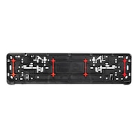 Base plate for Twin-Fixx number plate holder With four red rubber inserts