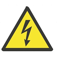 Warning sign, electrical installations and cabinets