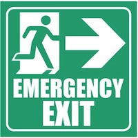 Emergency directions sign
