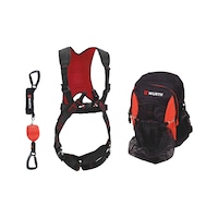 Fall protection set, aerial work platform