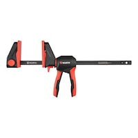 One-handed clamp with rotatable handle