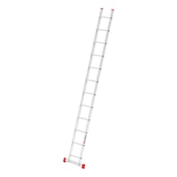 Aluminium single ladder with rungs