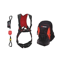 Fall protection set, aerial work platform