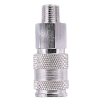 Quick-action coupling, pneumatic