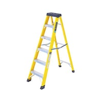 Swingback Step Ladders Heavy-Duty Fibreglass
