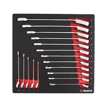 System-Sortiment 6.4.1 Ratschenringmaulschlüssel 17-teilig