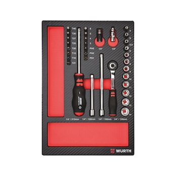 System-Sortiment 4.4.1 Steckschlüssel 1/4 Zoll 33-teilig
