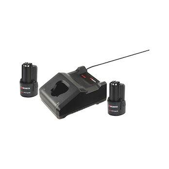 Bateria de iões de lítio de 12&nbsp;V com carregador e 2 baterias