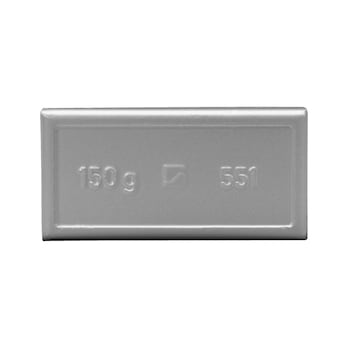 Adhesive weight for trucks and buses with lightweight alloy rims