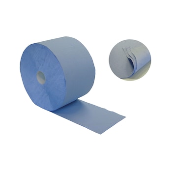 Rolo de papel de limpeza Plus Azul