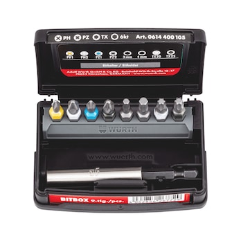 Κουτί για μύτες κατσαβιδιού, μέγεθος 1 9 τεμάχια