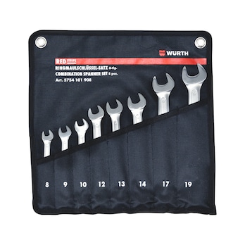 Combination wrench asmt. metric 8 pcs REDSTRIPE