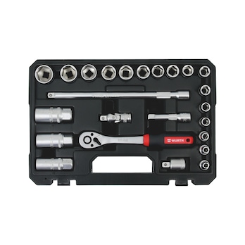 3/8 inch socket wrench assortment 24 pcs REDSTRIPE